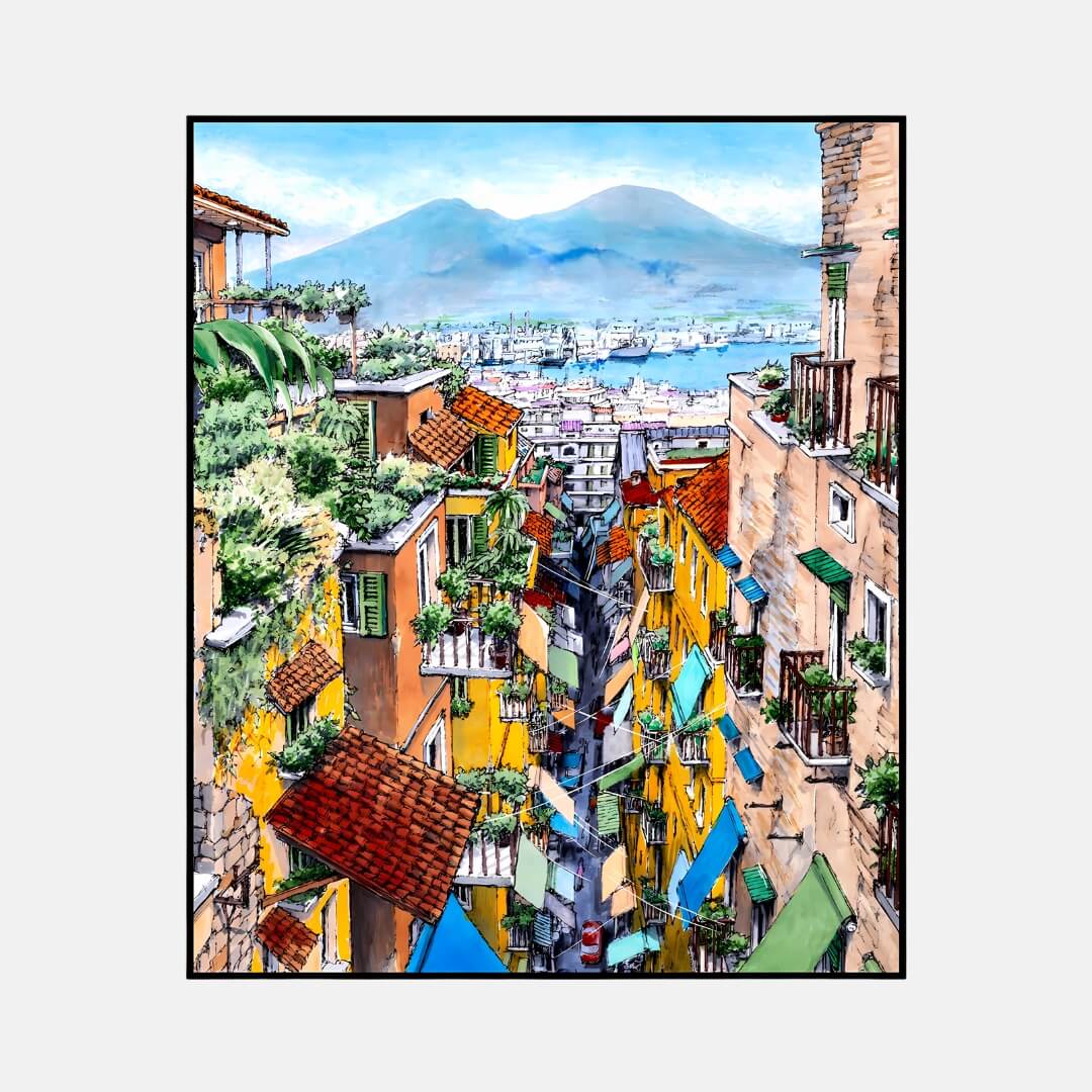 EGAN Quadro "Napoli mille colori"